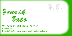 henrik bato business card