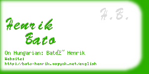 henrik bato business card